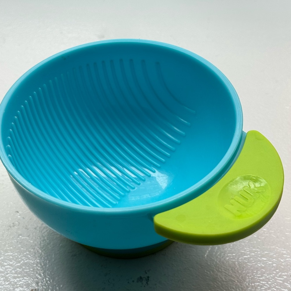 NUK Baby 3-pc Set: Bowl, Masher & Food Scissors for cutting + mashing all-in-one